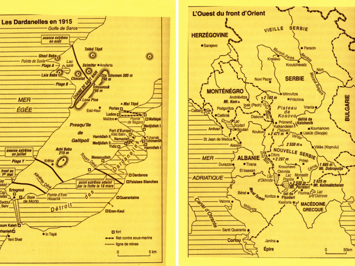 Les Dardanelles en 1915 et l'Ouest du front d'Orient